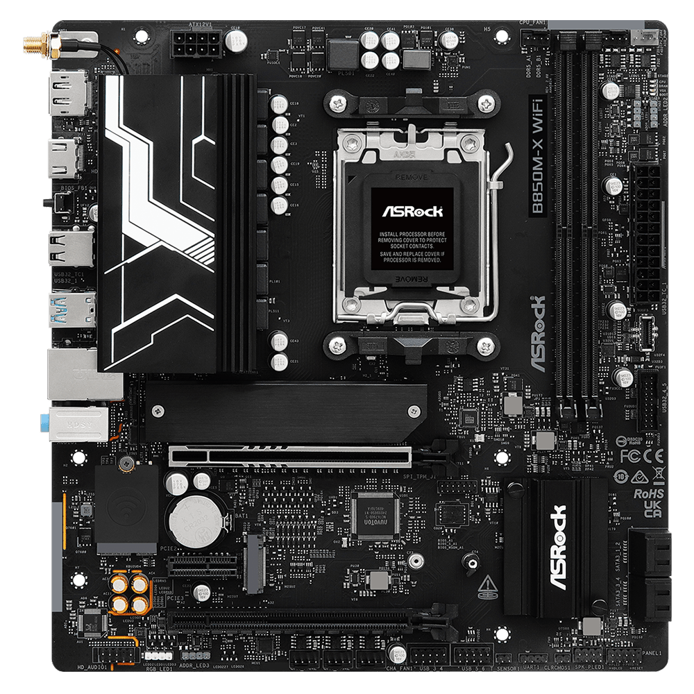 ASRock B850M-X WiFi R2.0 D5 (AM5, Micro-ATX) | MUSH-E
