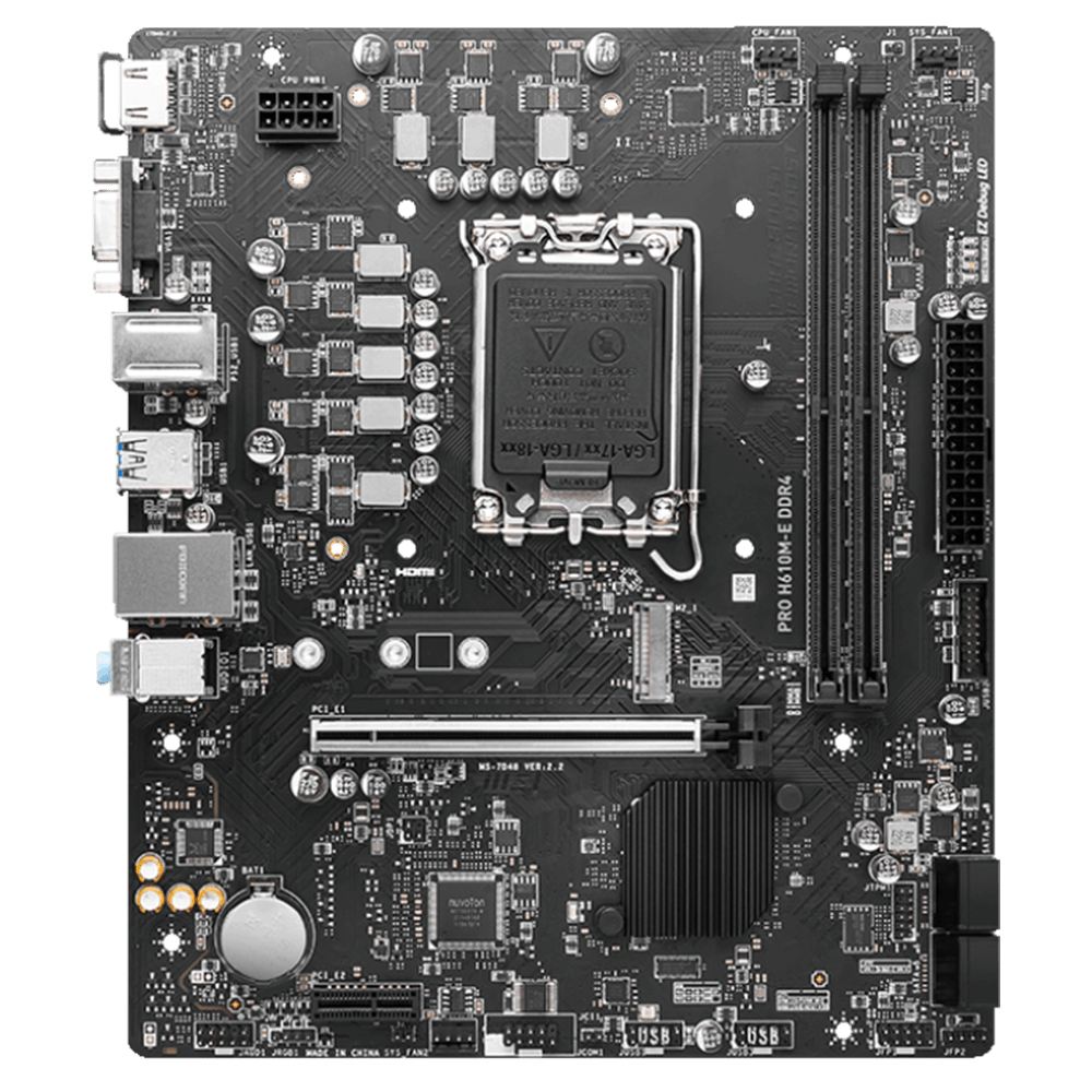 PLACA MSI PRO H610M-E D4 INTEL1700 2DDR4 HDMI 4SATA3 MATX - miniatura 3