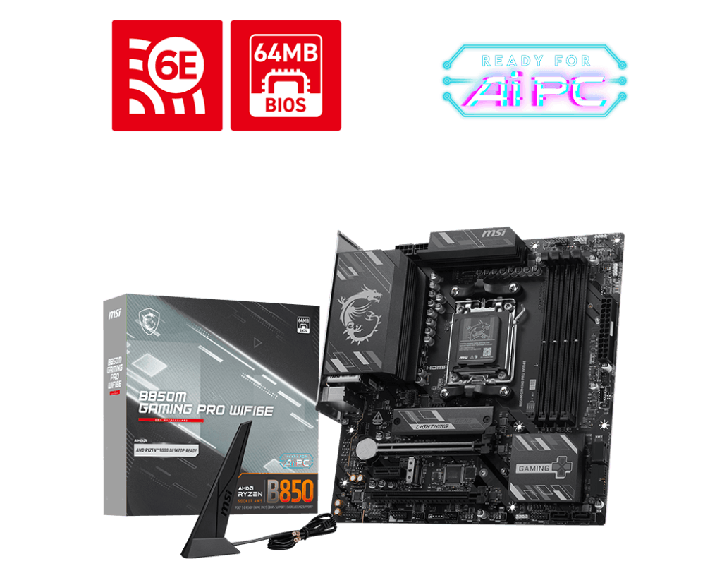 MSI B850M GAMING PRO WiFi6E (AM5, Micro-ATX)