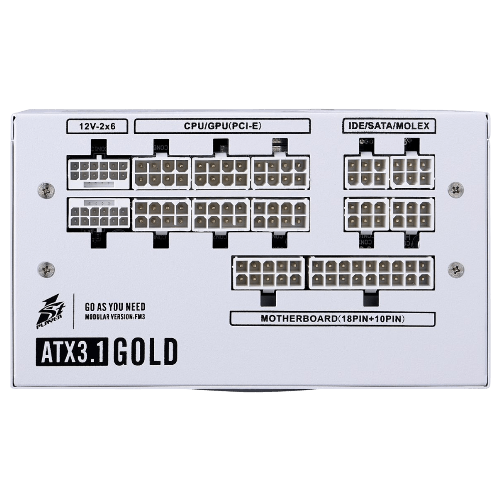 1STPLAYER NGDP 1000 Gold (ATX 3.1 PCIe 5.1, White)