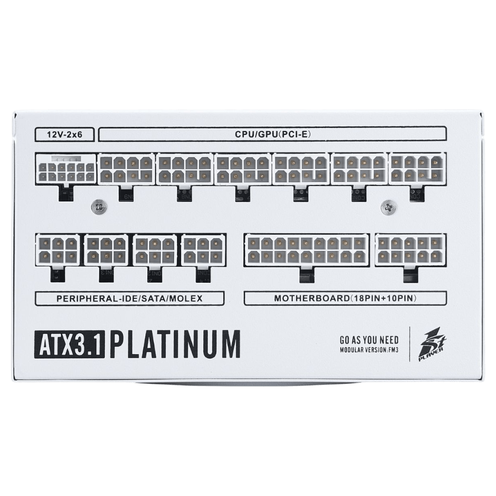 1STPLAYER NGDP 1000 Platinum (ATX 3.1 PCIe 5.1, White)