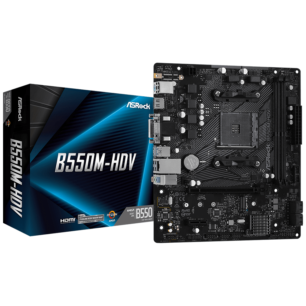 ASRock B550M-HDV D4 (AM4, Micro-ATX)