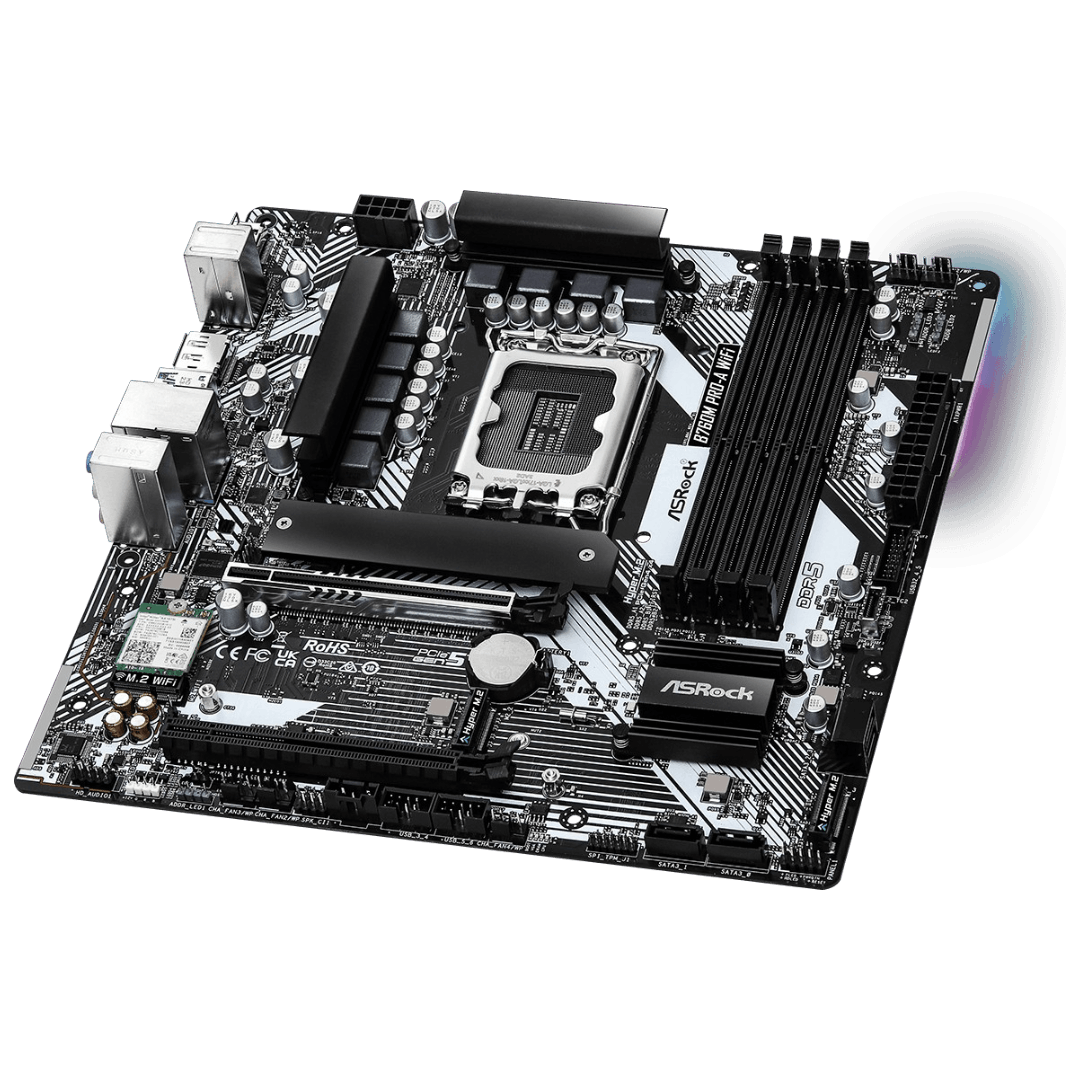 ASRock B760M Pro-A WiFi6E (LGA 1700, Micro-ATX)