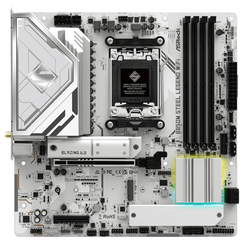 ASRock B850M STEEL LEGEND WiFi7 White (AM5, Micro-ATX)