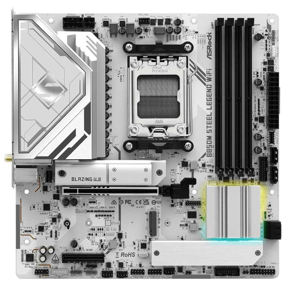 ASRock B850M STEEL LEGEND WiFi7 White (AM5, Micro-ATX)