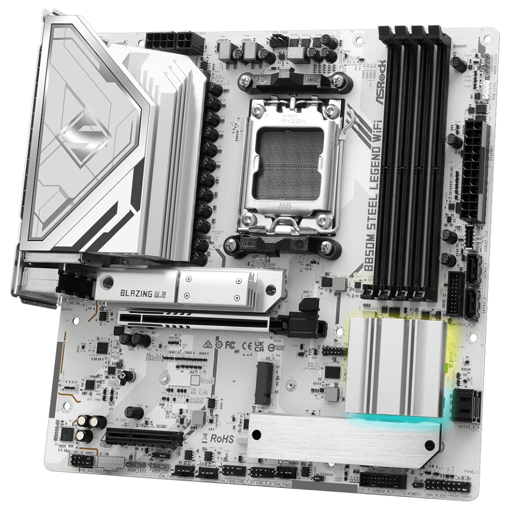 ASRock B850M STEEL LEGEND WiFi7 White (AM5, Micro-ATX)