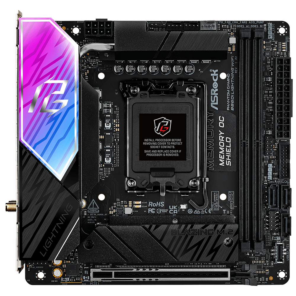 ASRock B860I Lightning WiFi6E (LGA 1851, ITX)