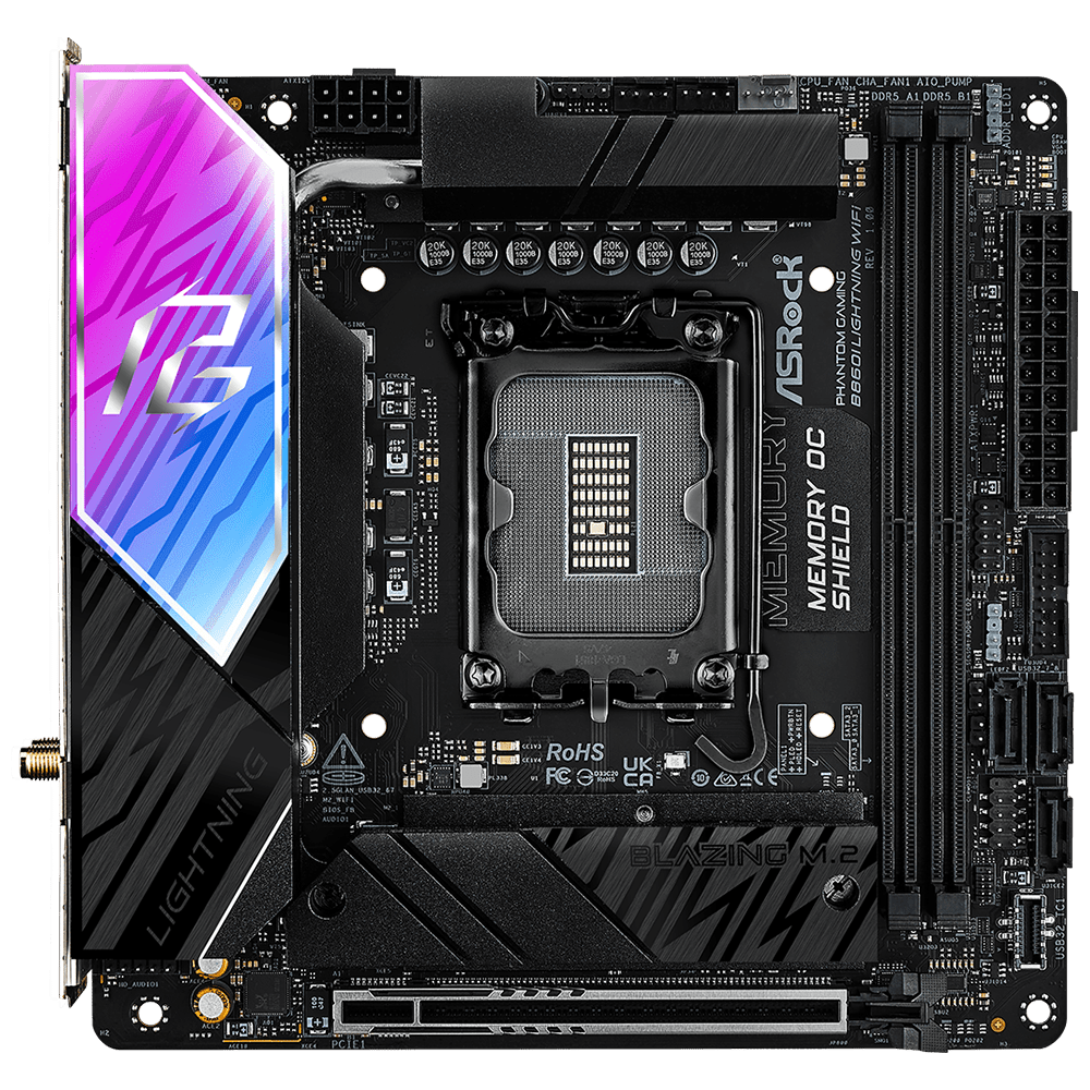 ASRock B860I Lightning WiFi6E (LGA 1851, ITX)