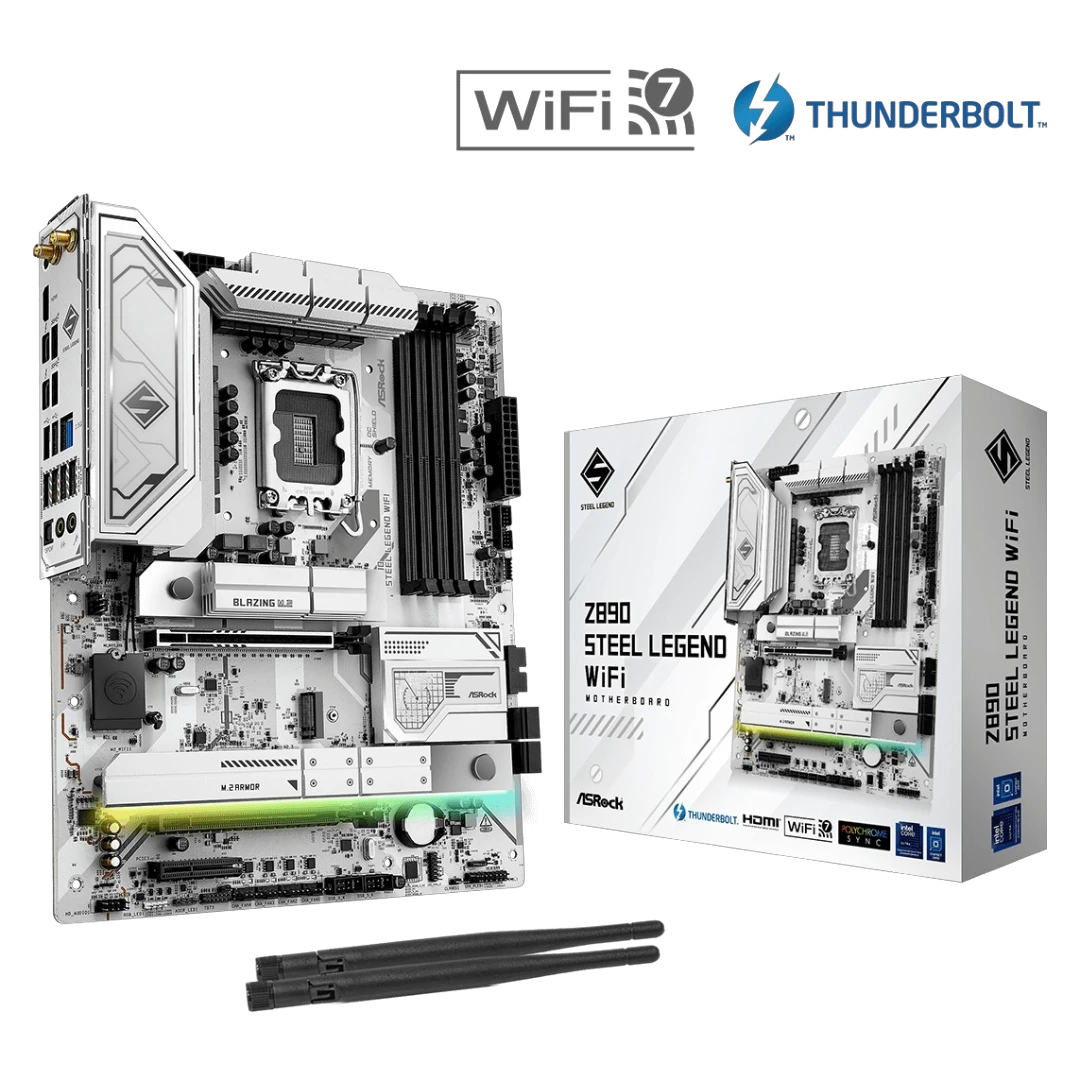 ASRock Z890 STEEL LEGEND WiFi7 White (ATX, LGA 1851)