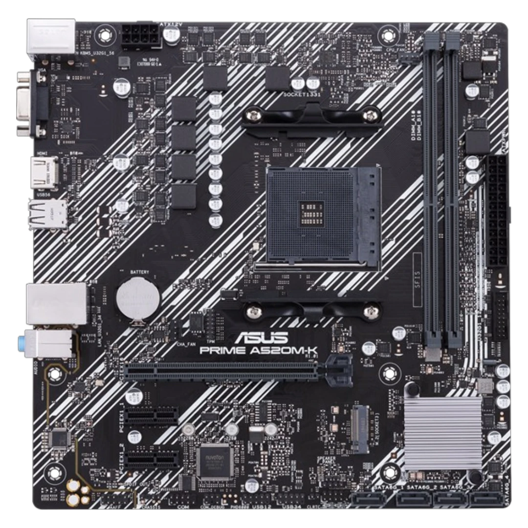 ASUS PRIME A520M-K D4 (AM4, Micro-ATX)