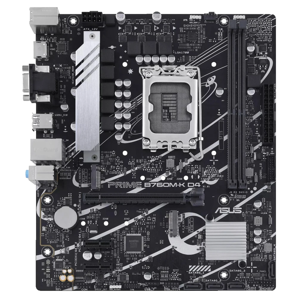 ASUS PRIME B760M-K CSM D4 (LGA 1700, Micro-ATX)