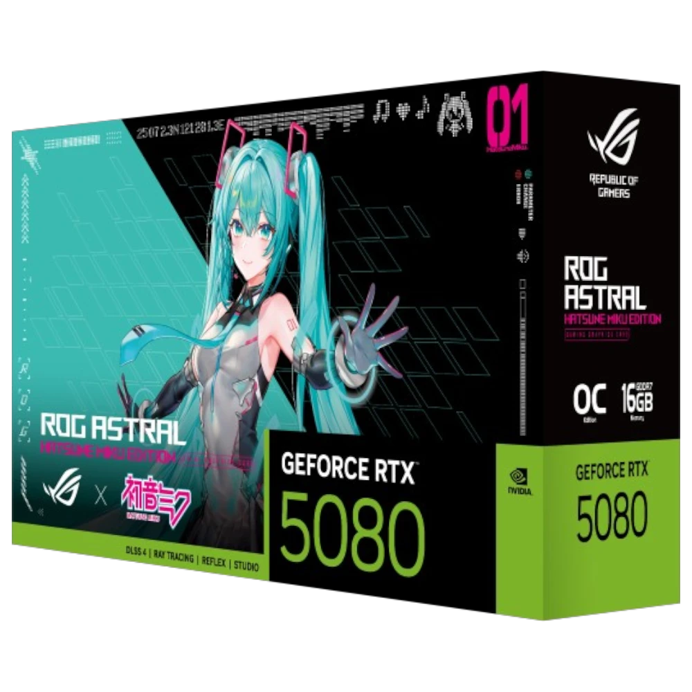 ASUS ROG Astral RTX 5080 OC 16GB Hatsune Miku Edition