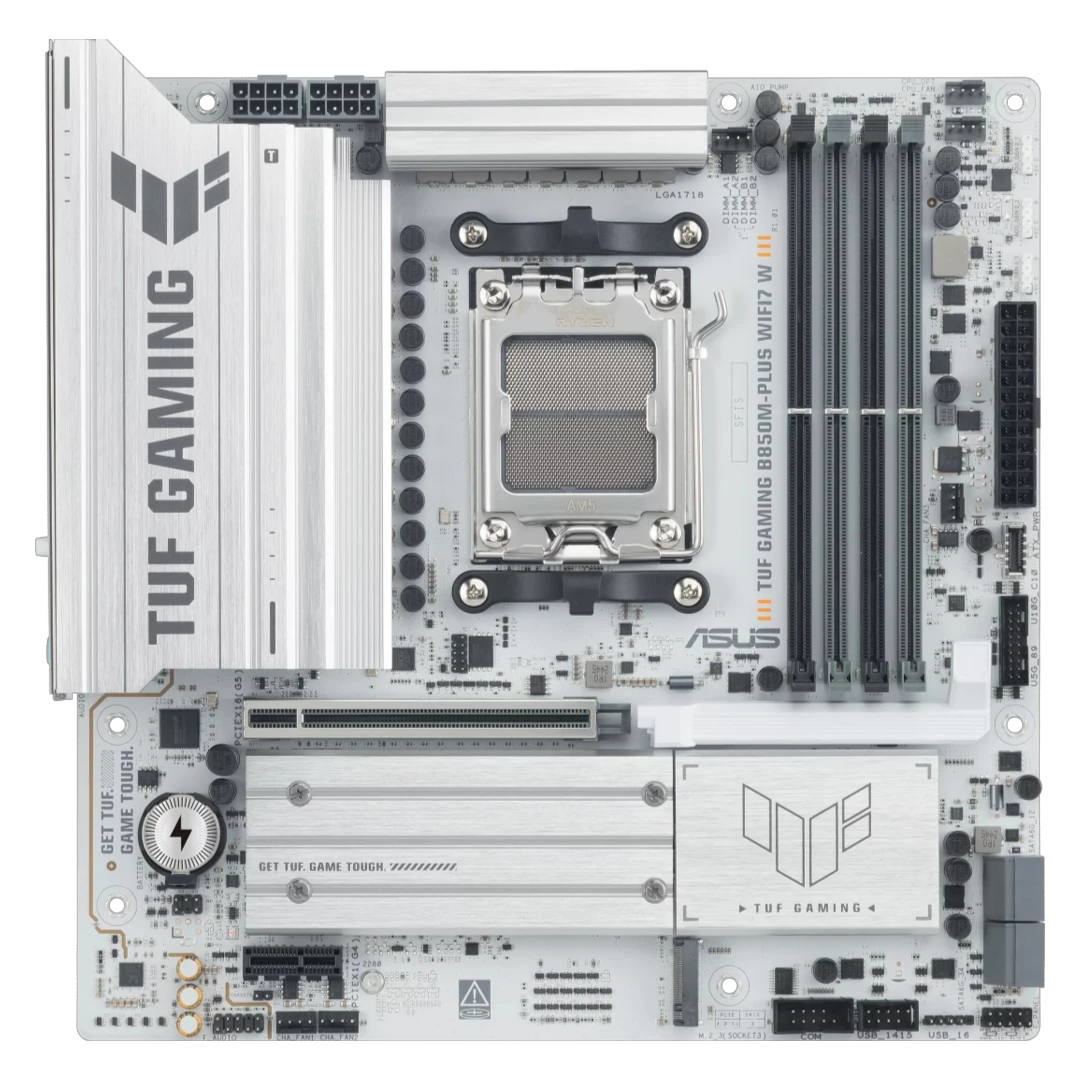 ASUS TUF GAMING B850M-PLUS WiFi7 White (AM5, Micro-ATX)