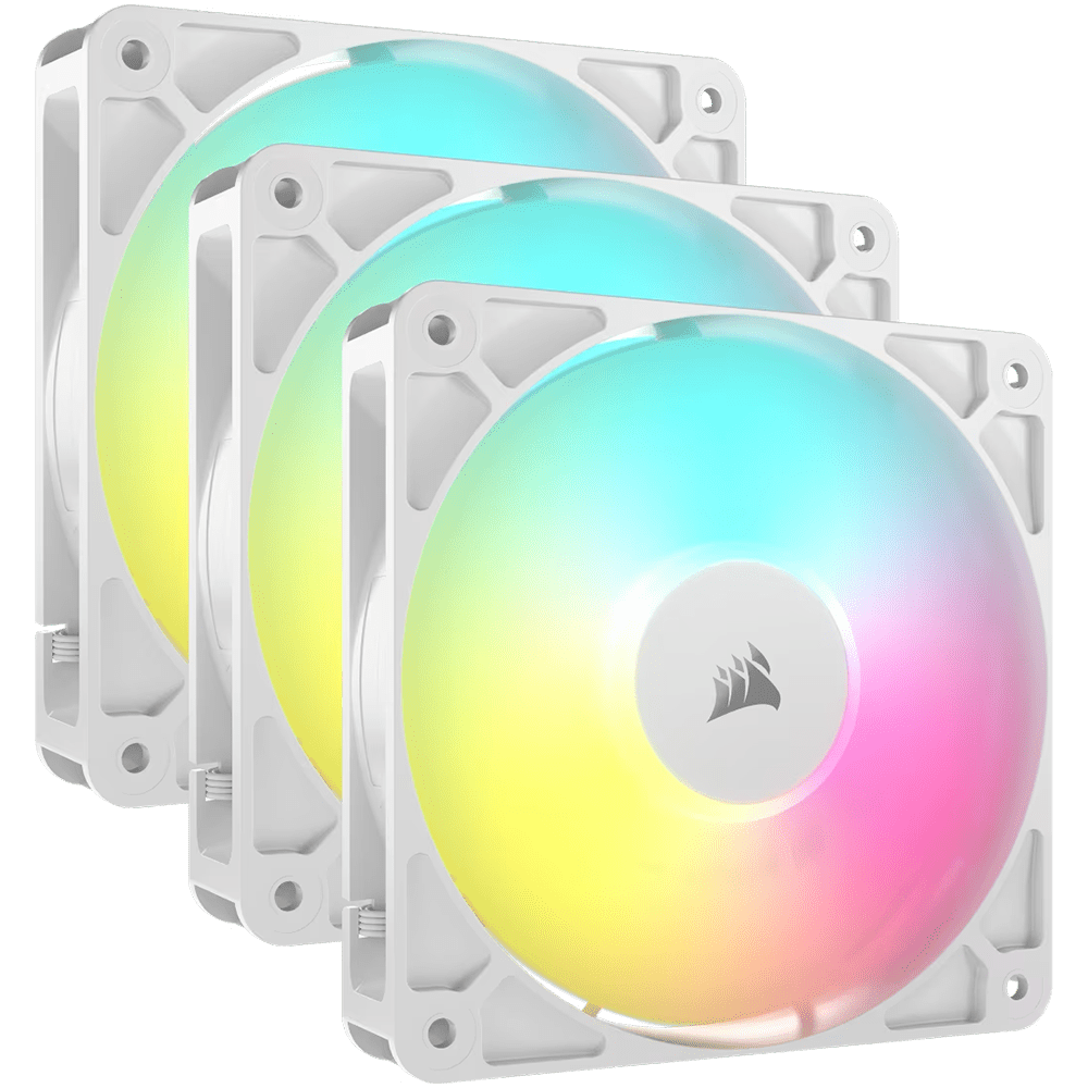 CORSAIR RS120 ARGB 120mm PWM Fan - Triple Pack - White