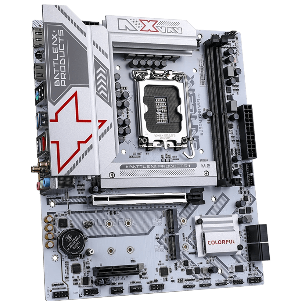 Colorful B860M Battle-AX B860M-GHA WiFi V20 White (LGA 1851, Micro-ATX)