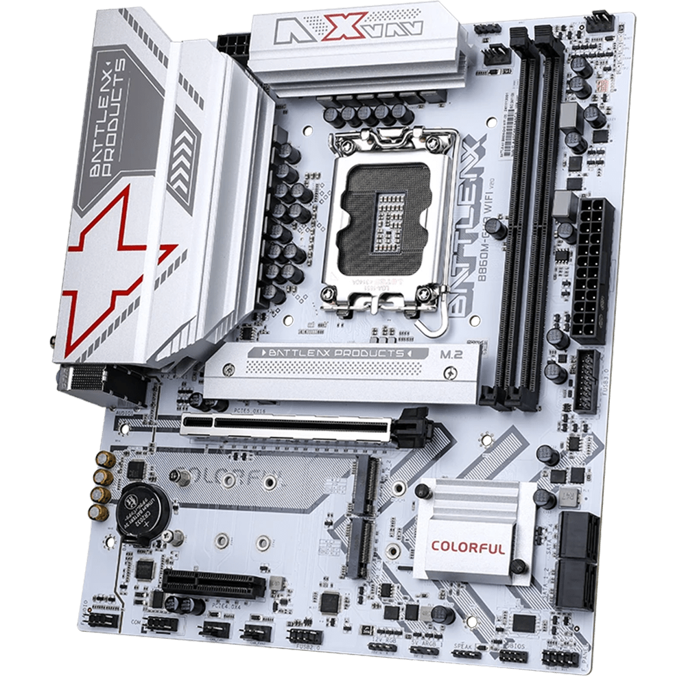 Colorful B860M Battle-AX B860M-GHA WiFi V20 White (LGA 1851, Micro-ATX)