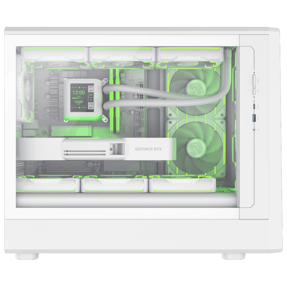 [PROMO] GAMEMAX CLAW 360 4F White (Micro-ATX, Top 360mm Radiator, GPU Holder)
