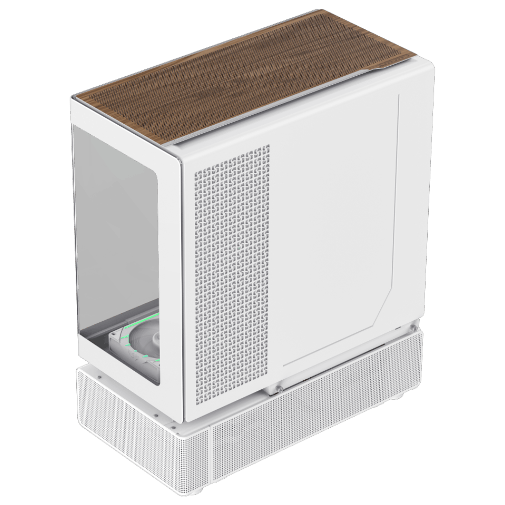 GAMEMAX N90 6F White (ATX, Top 360mm Radiator, Curved Glass, Split-chamber Design)