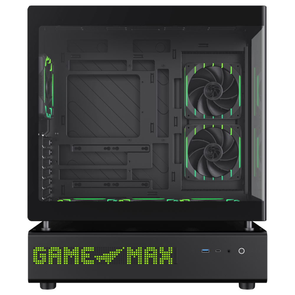 GAMEMAX N90 6F (ATX, Top 360mm Radiator, Curved Glass, Split-chamber Design)
