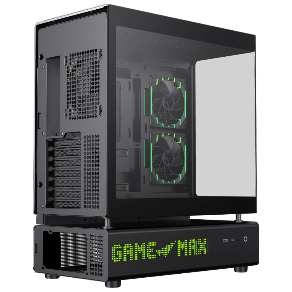 GAMEMAX N90 6F (ATX, Top 360mm Radiator, Curved Glass, Split-chamber Design)