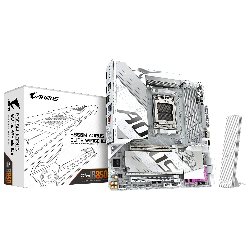 GIGABYTE B850M AORUS ELITE WiFi6E ICE White (AM5, Micro-ATX)