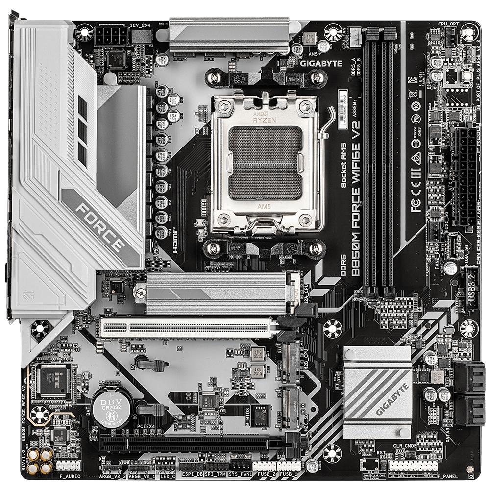 GIGABYTE B850M FORCE WiFi6E V2 (AM5, Micro-ATX)