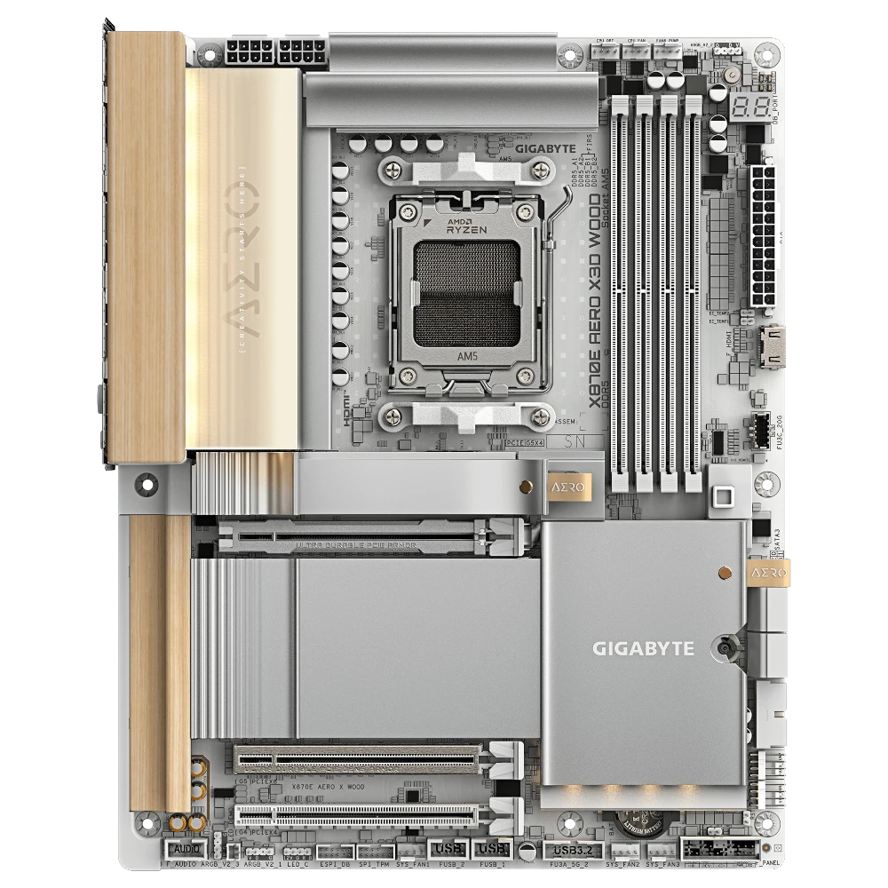 GIGABYTE X870E AERO X3D WOOD WiFi7 (AM5, ATX)