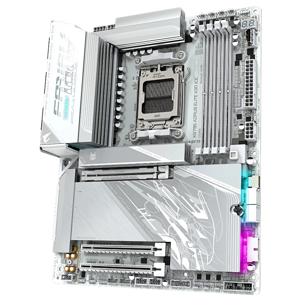 GIGABYTE X870E AORUS ELITE X3D ICE WiFi7 White (AM5, ATX)