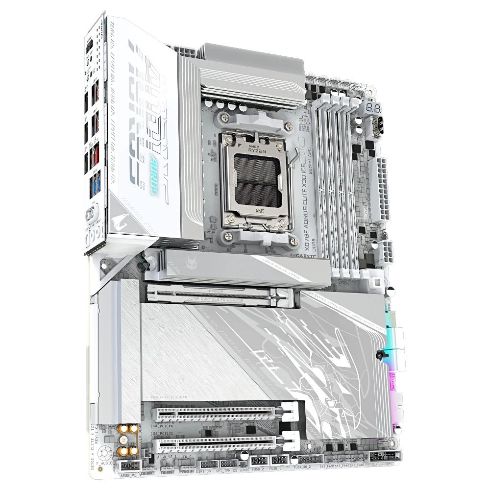 GIGABYTE X870E AORUS ELITE X3D ICE WiFi7 White (AM5, ATX)