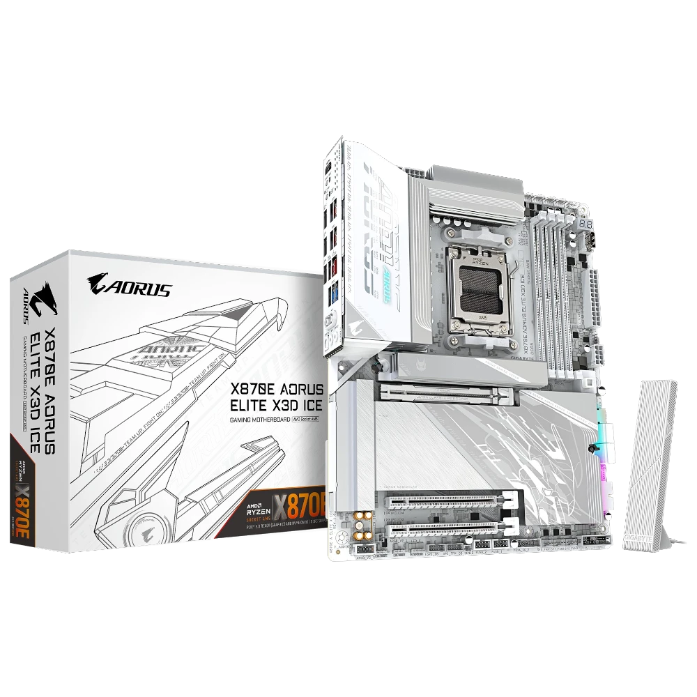 GIGABYTE X870E AORUS ELITE X3D ICE WiFi7 White (AM5, ATX)
