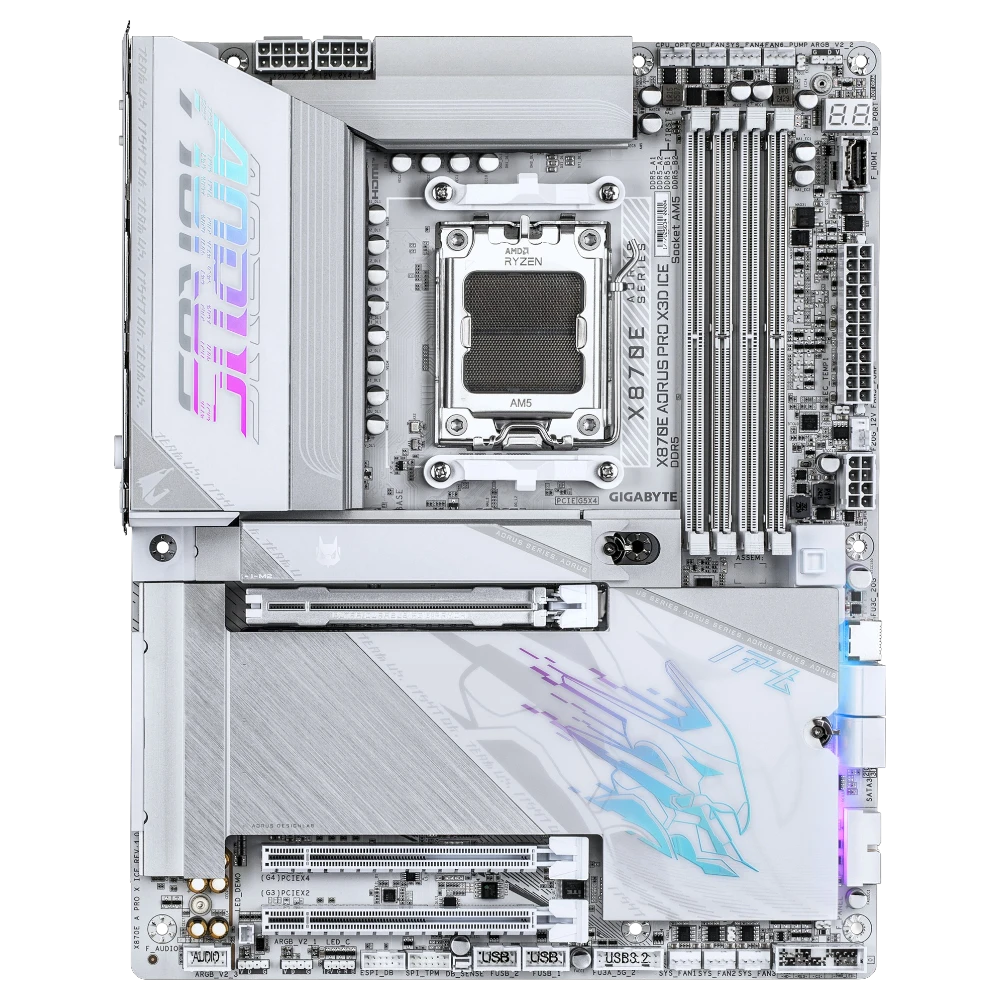 GIGABYTE X870E AORUS PRO X3D ICE WiFi7 White (AM5, ATX)