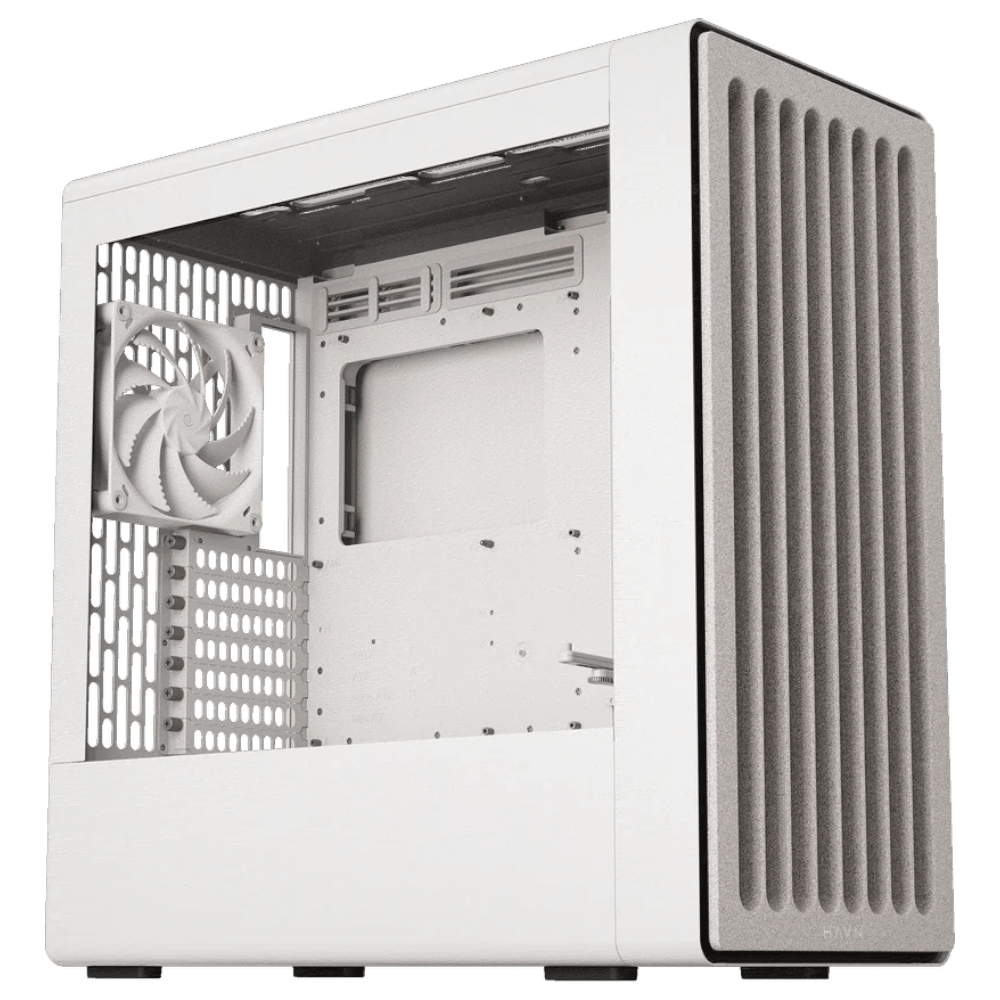 HAVN BF 360 Flow 3F White (E-ATX, Top 360mm Radiator, Stone-textured Design) - Mushi's Choice