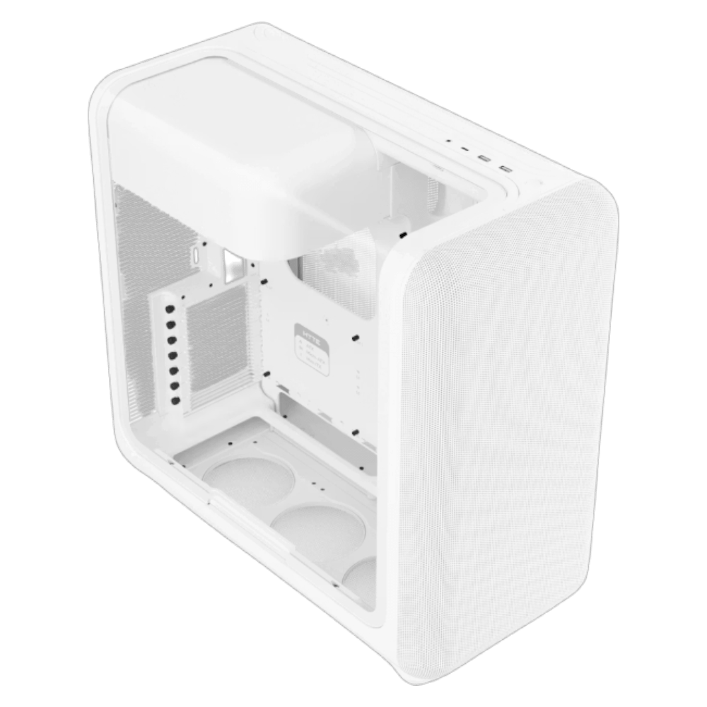 HYTE X50 White (E-ATX, Curved Glass, Micro-mesh, Side 360mm Radiator)