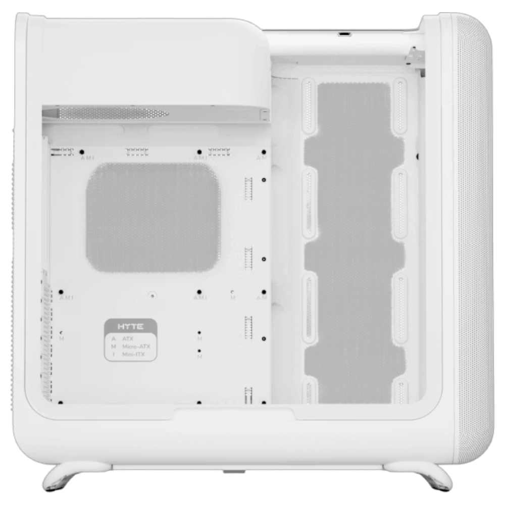 HYTE X50 White (E-ATX, Curved Glass, Micro-mesh, Side 360mm Radiator)