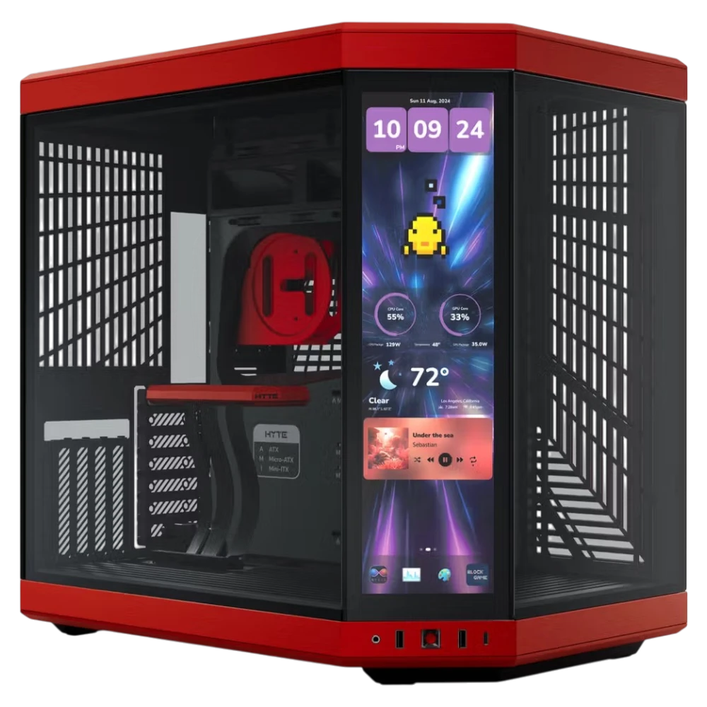 HYTE Y70 Touch Infinite Black Cherry (E-ATX, Top 360mm Radiator)