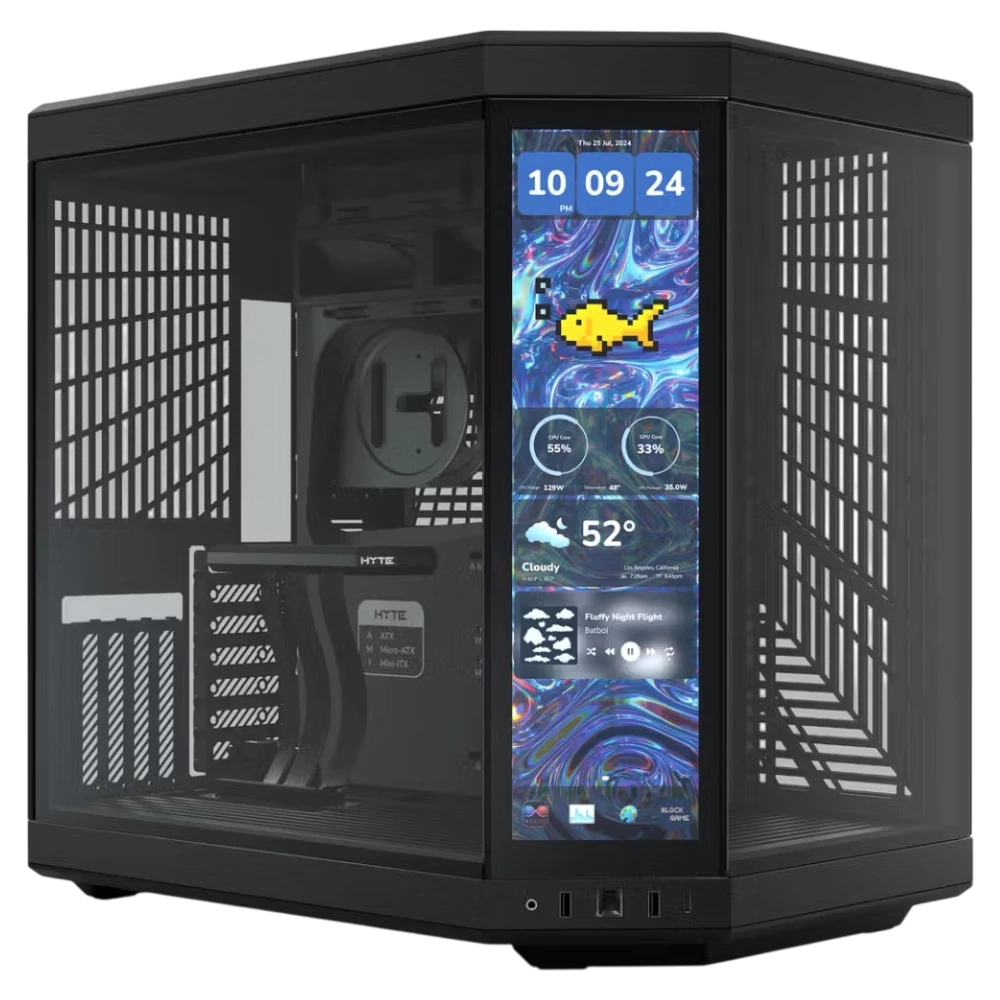 HYTE Y70 Touch Infinite Pitch Black (E-ATX, Top 360mm Radiator)