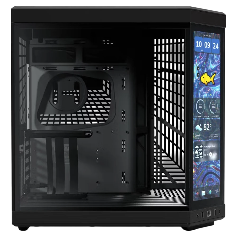 HYTE Y70 Touch Infinite Pitch Black (E-ATX, Top 360mm Radiator)