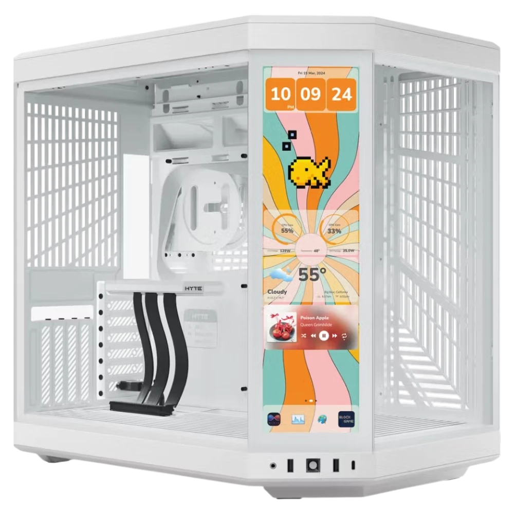 HYTE Y70 Touch Infinite Snow White (E-ATX, Top 360mm Radiator)