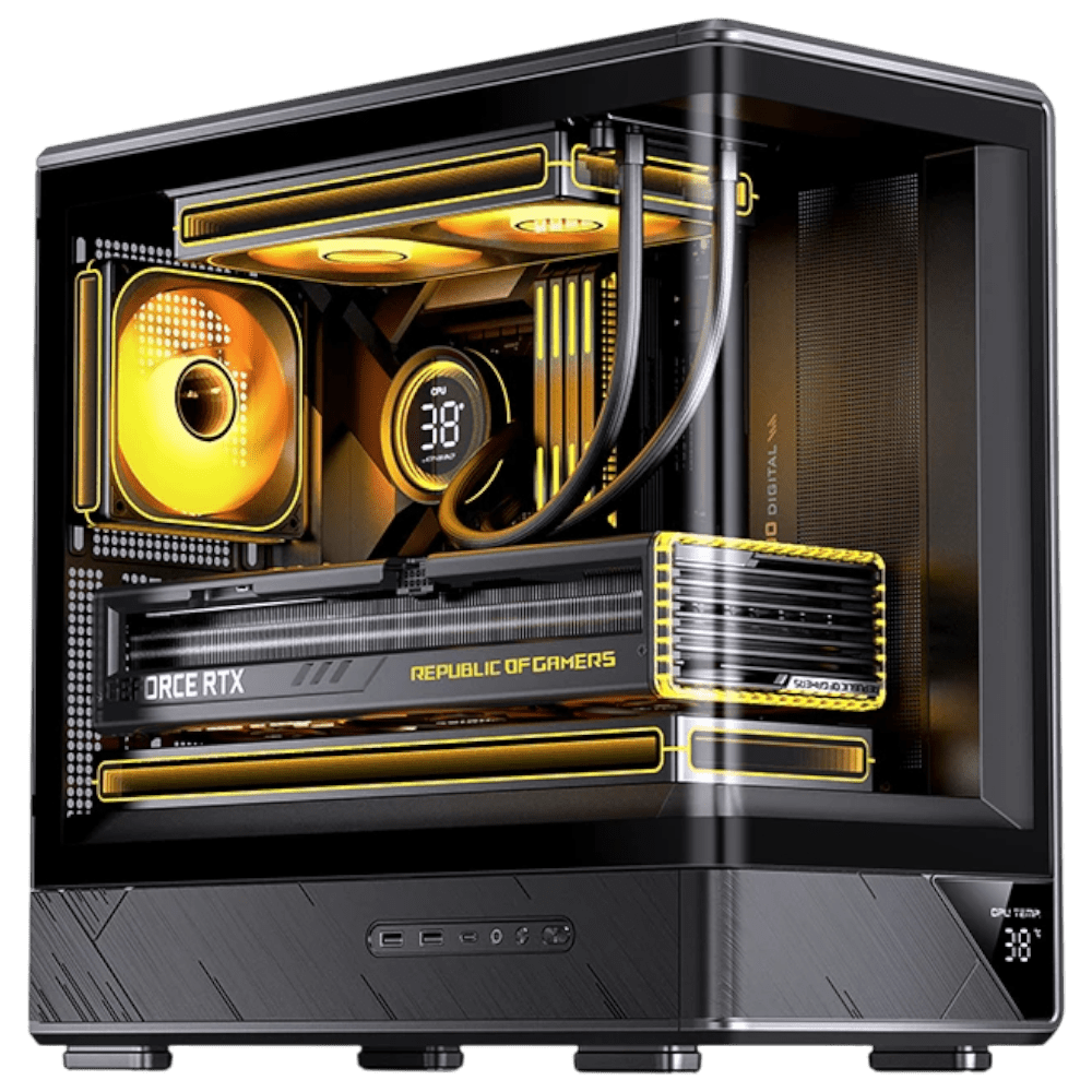 JONSBO D200 (Micro-ATX, Curved Glass, Top 360mm Radiator)