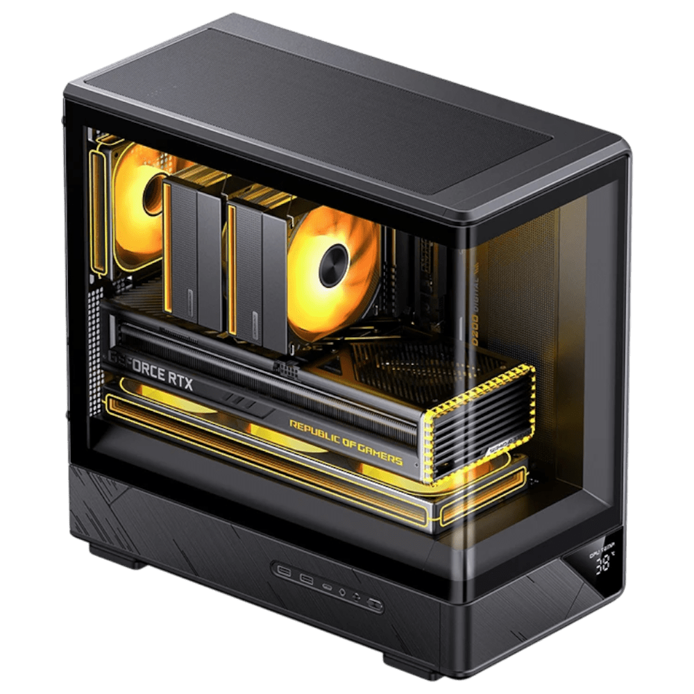 JONSBO D200 (Micro-ATX, Curved Glass, Top 360mm Radiator)
