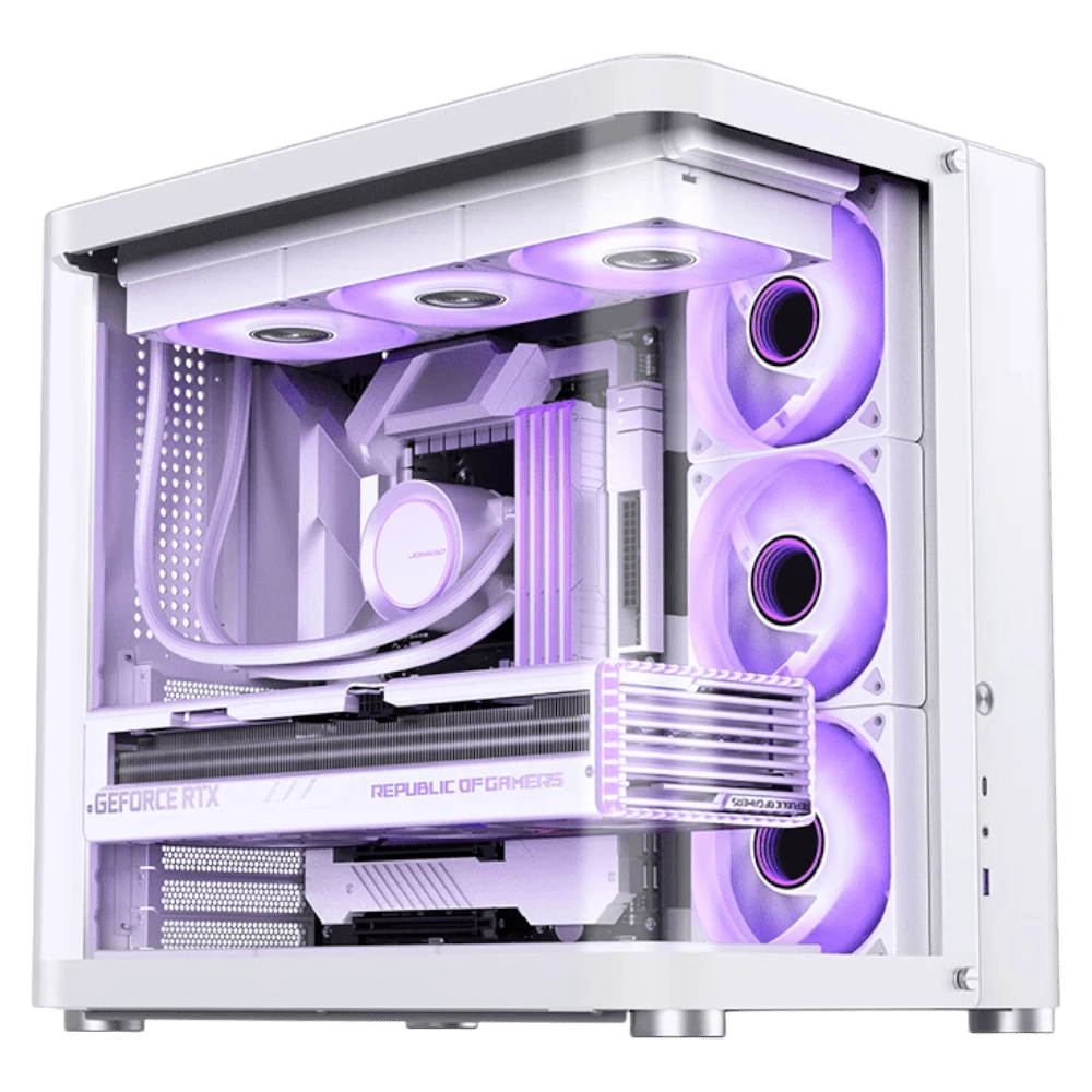 JONSBO TK-2 White (ATX, Top 360mm Radiator, Curved Glass)