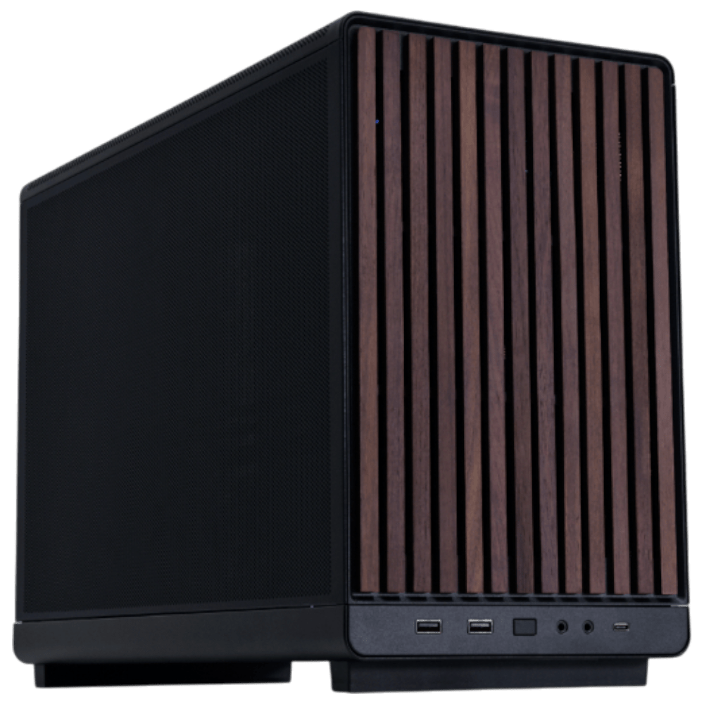LIAN LI A3 Black Wood (Micro-ATX, Top 360mm Radiator, Steel Mesh Side Panel)