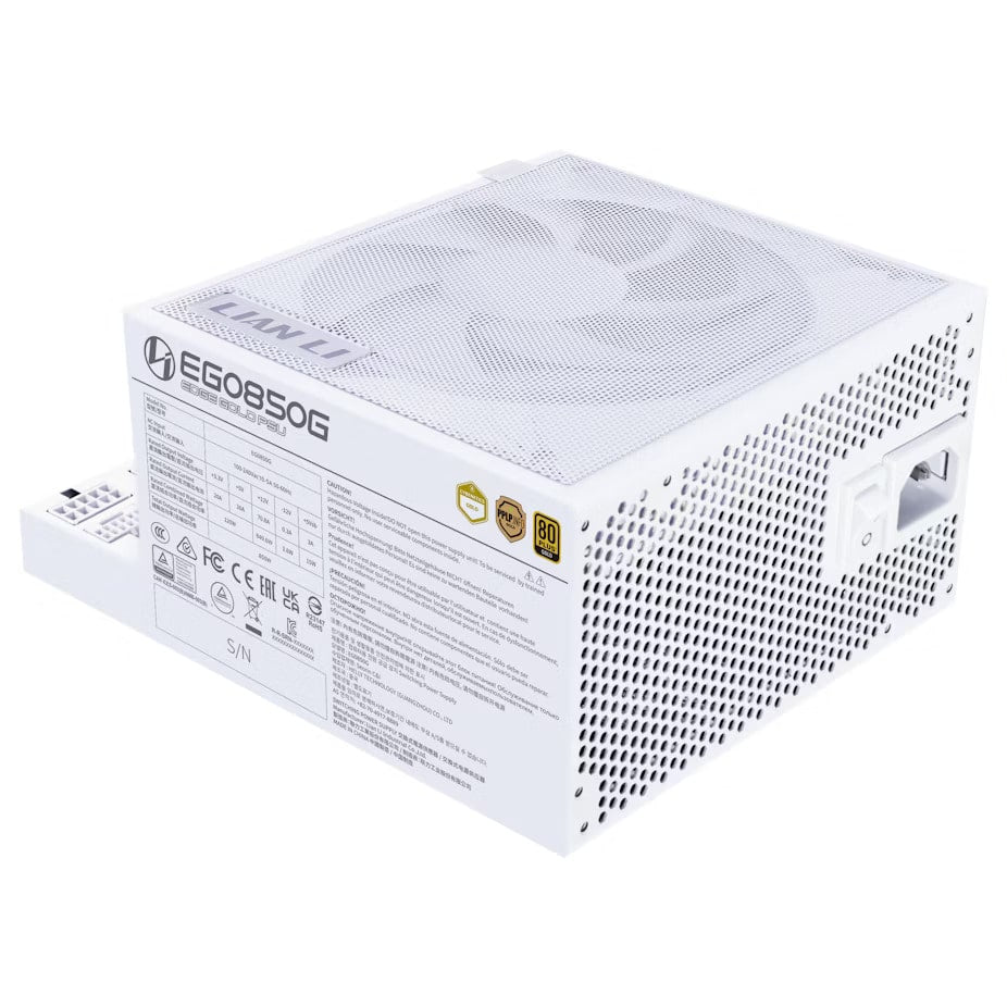 LIAN LI EDGE EG850 Gold (L-Shape Design, ATX 3.1, PCIe 5.1, White)