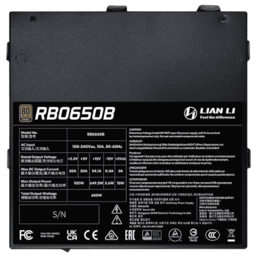 LIAN LI RB650B Bronze (ATX 3.1, PCIe 5.1)