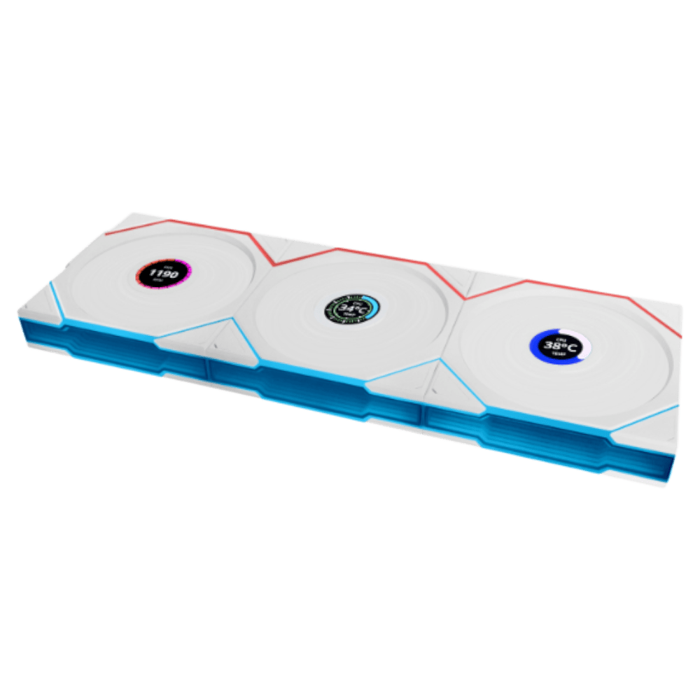 LIAN LI TL LCD Wireless 120 White (Controller, 3-pack)