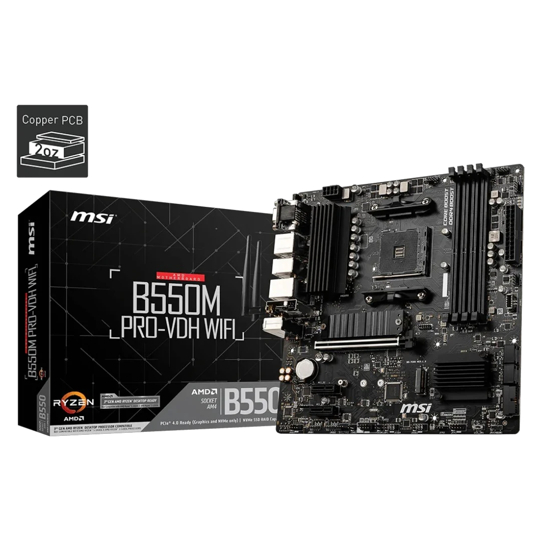 MSI B550M PRO-VDH WiFi5 D4 (AM4, Micro-ATX)