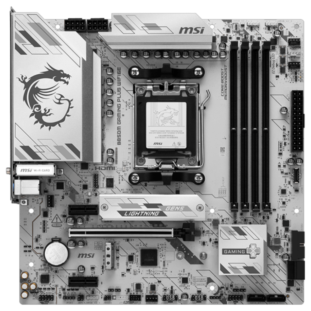 MSI B850M GAMING PLUS WiFi7 White (AM5, Micro-ATX)