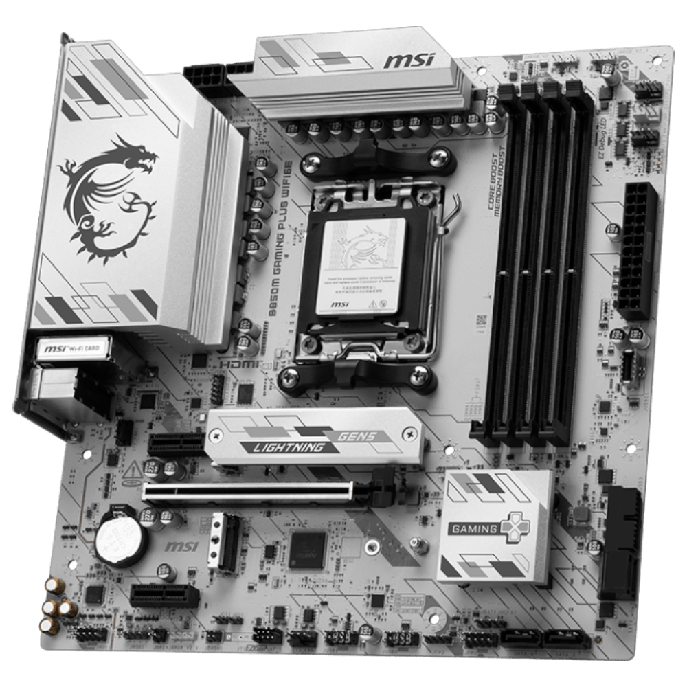 MSI B850M GAMING PLUS WiFi7 White (AM5, Micro-ATX)