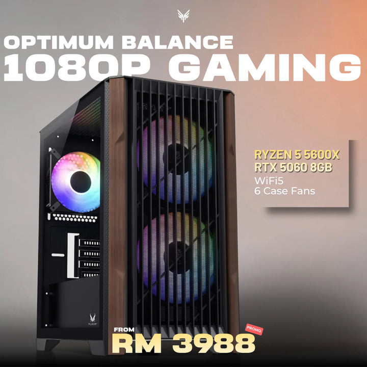 MUSH-E Wood: Ryzen 5 5600X + RTX 5060 8GB