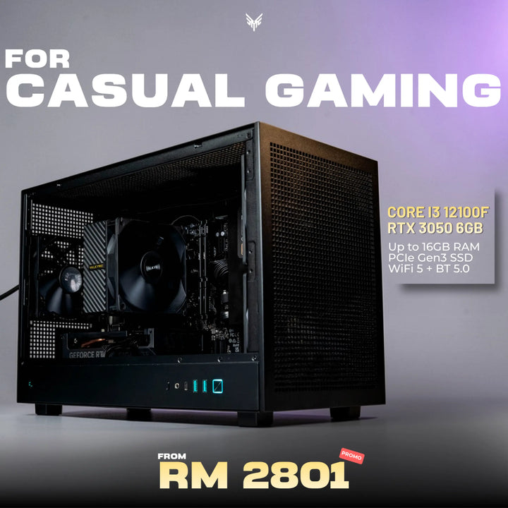 MUSH-E Compact: Core i3 12100F + RTX 3050 6GB